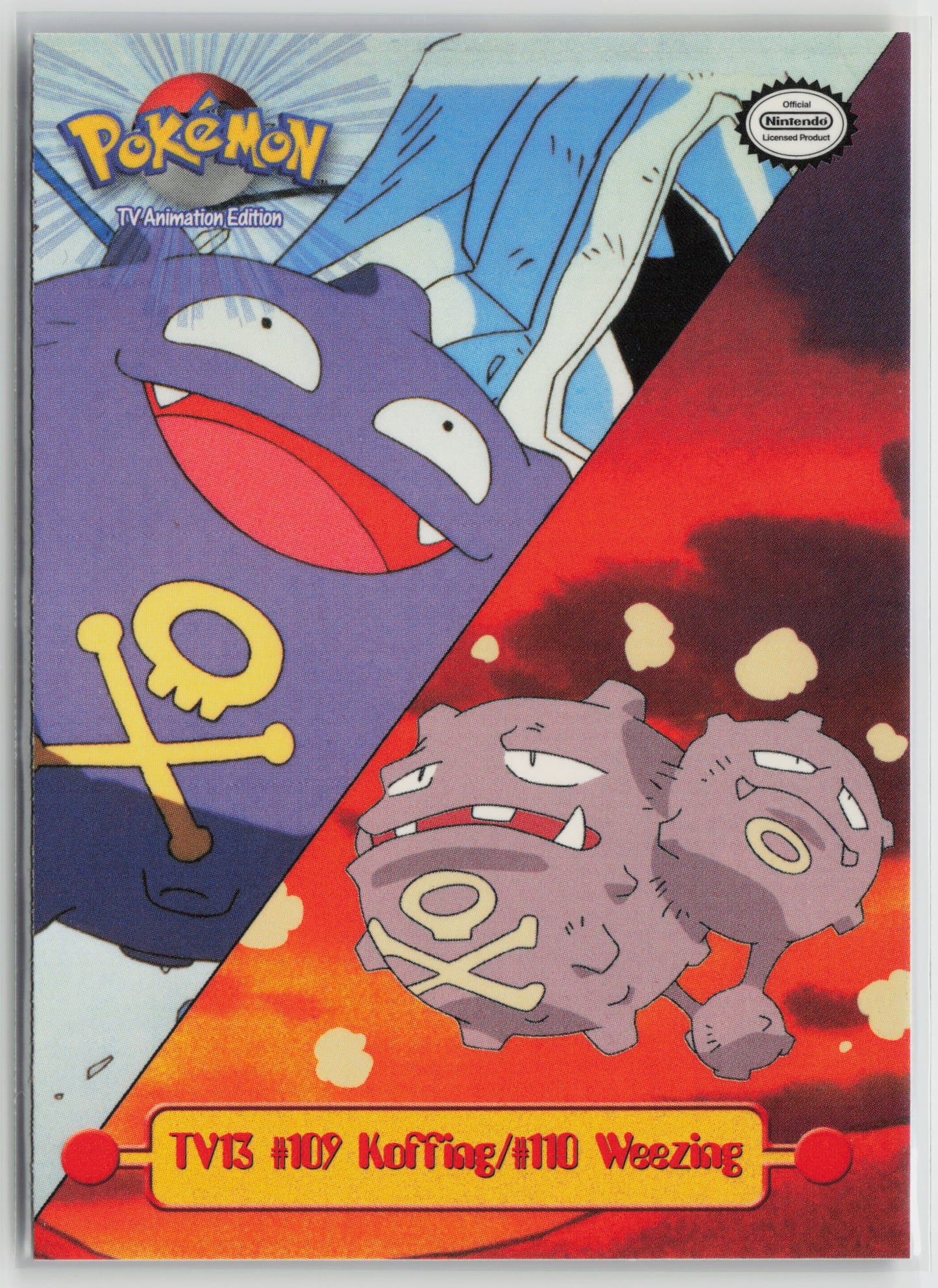 TV13 #109 Koffing/#110 Weezing Topps TV Animation Series 1999 Non-Holo LP