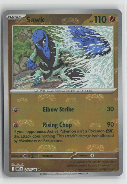 Sawk (Master Ball Pattern) Uncommon Holo WHT 049/086 NM