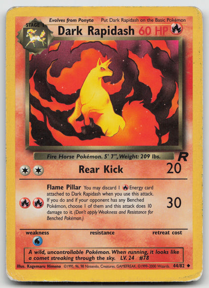 Dark Rapidash Uncommon Unlimited TR 44/82 HP