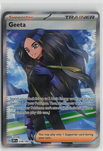 Geeta - Ultra Rare SV03: Obsidian Flames 218/197 NM