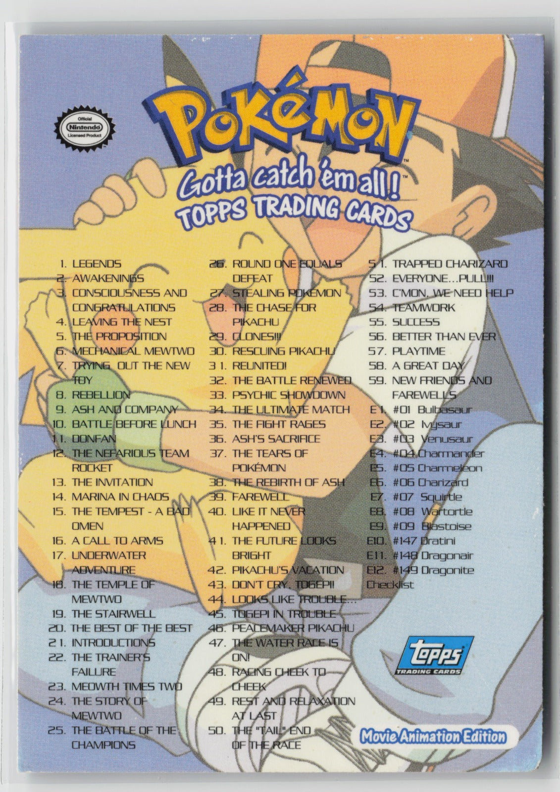 Topps Checklist Base LP (Back)