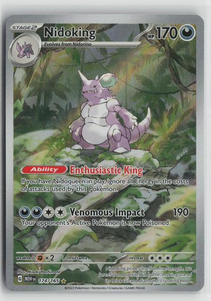 Nidoking - Illustration Rare Holo MEW 174/165 NM