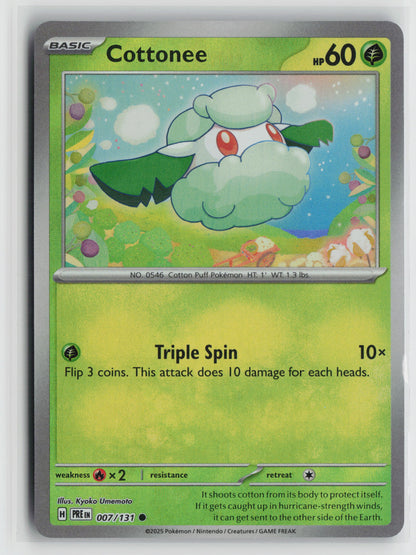 Cottonee (Poke Ball Pattern) Common SV: Prismatic Evolutions 007/131 NM