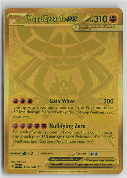 Mega Zygarde ex - Mega Hyper Rare Holo POR 124/088 NM
