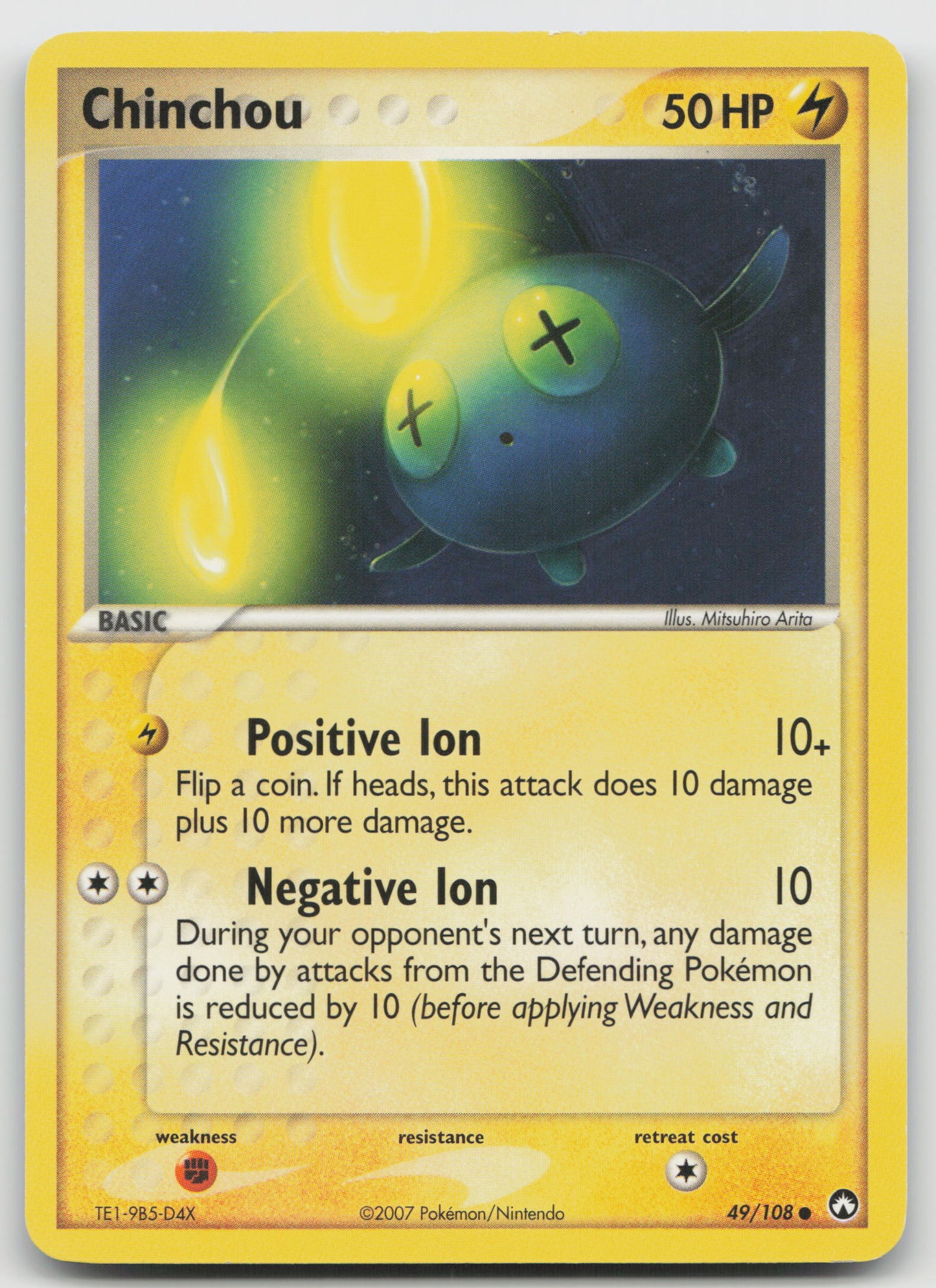 Chinchou Common Normal PK 49/108 LP