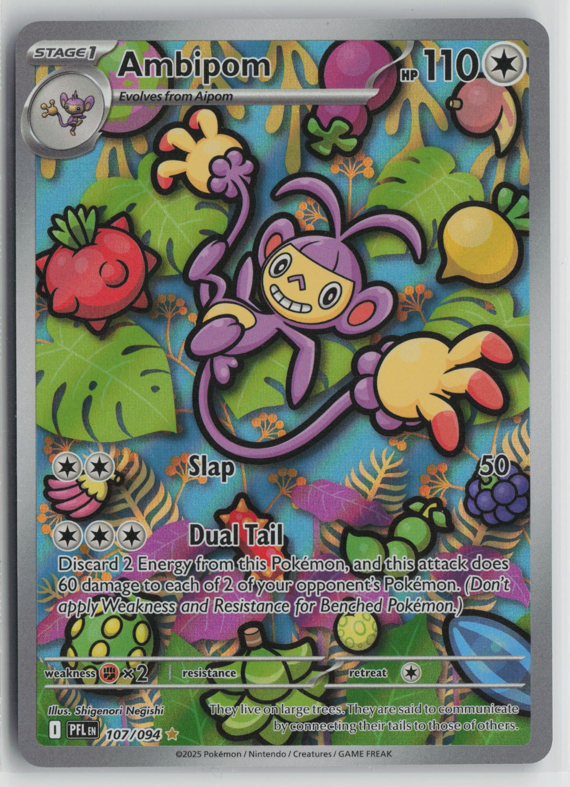 Ambipom - Illustration Rare Holo PFL 107/094 NM