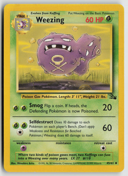 Weezing Uncommon Fossil 45/62 MP