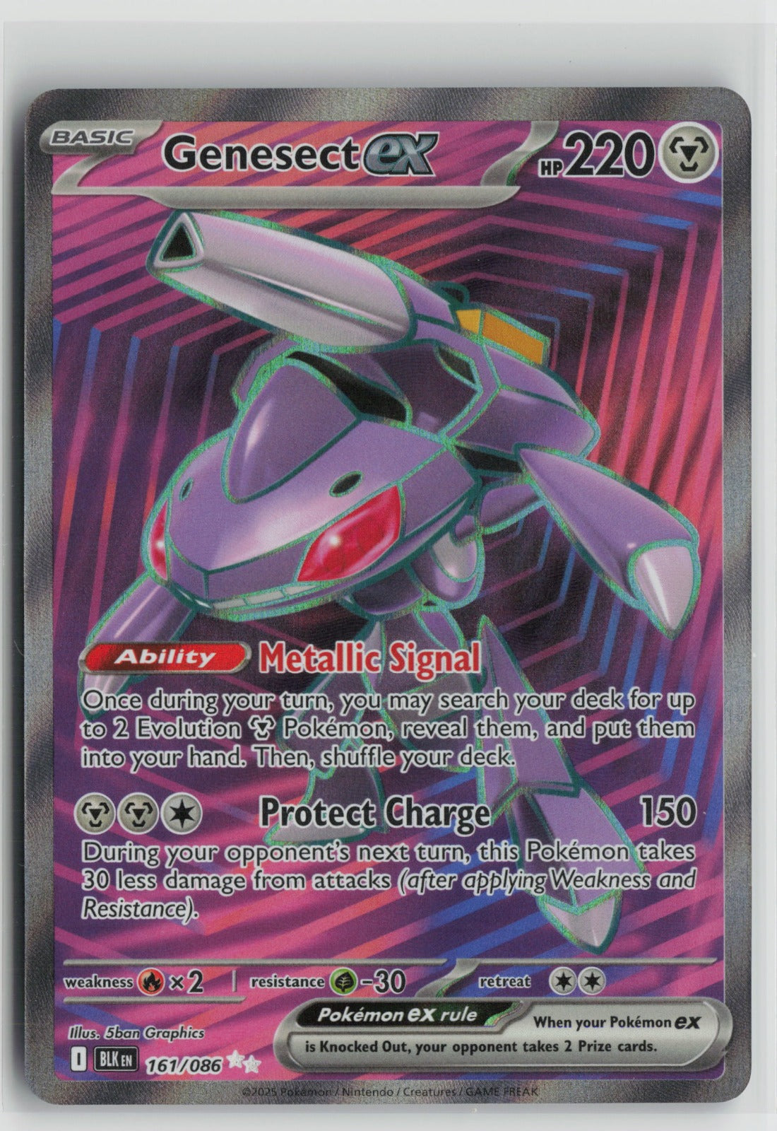 Genesect ex Ultra Rare Holo BLK 161/086 NM