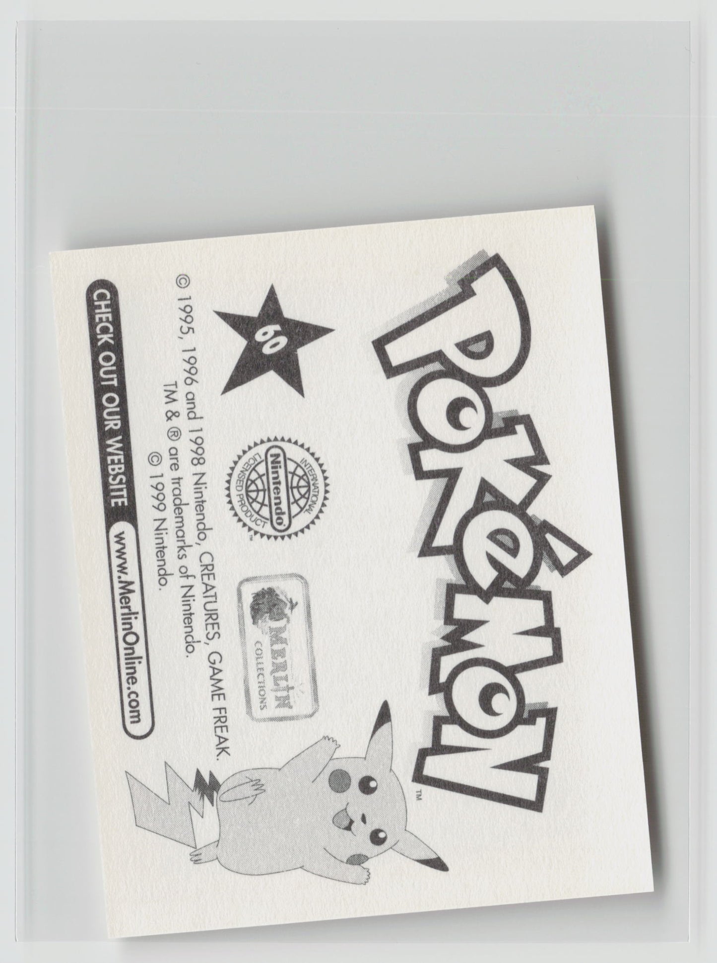 Poliwag - Merlin Topps Sticker 1999 #60 NM (Back)