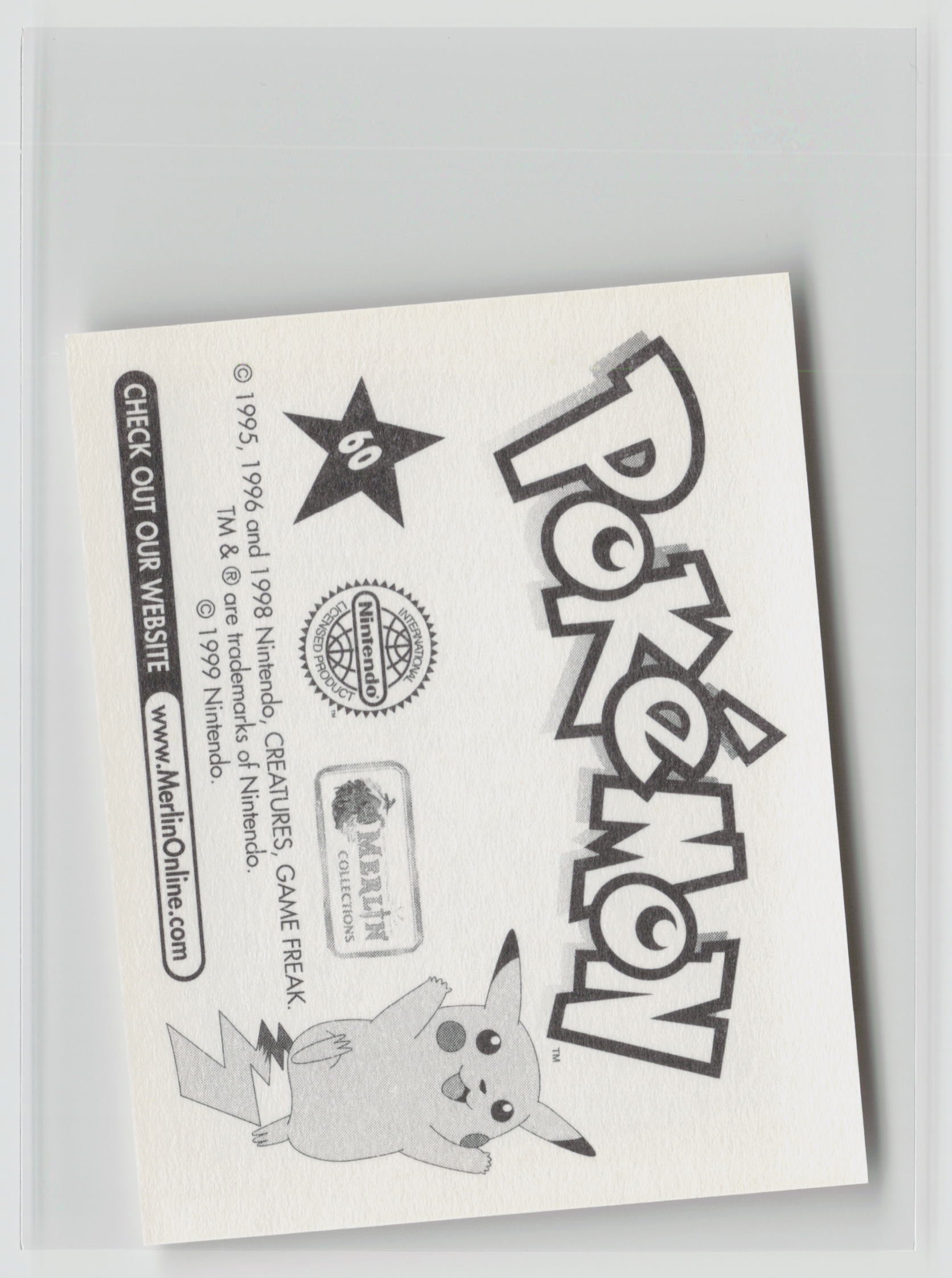 Poliwag - Merlin Topps Sticker 1999 #60 NM (Back)