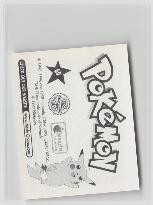 Poliwag - Merlin Topps Sticker 1999 #60 NM (Back)