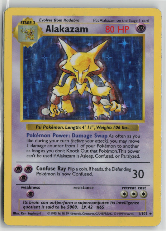 Alakazam Holo Rare Unlimited Holo BSS 001/102 HP