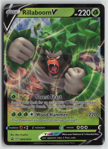 Rillaboom V Promo Holo SWSD SWSH014 NM