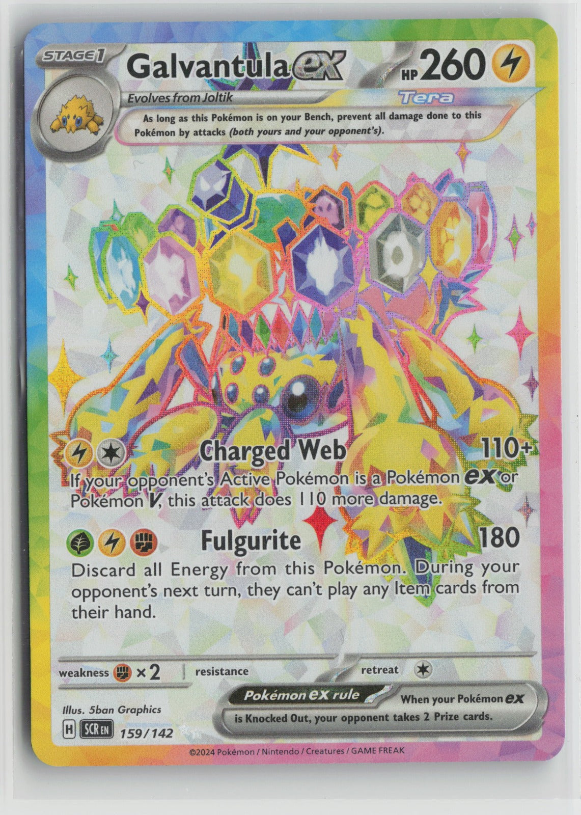 Galvantula ex - Ultra Rare Holo SCR 159/142 NM