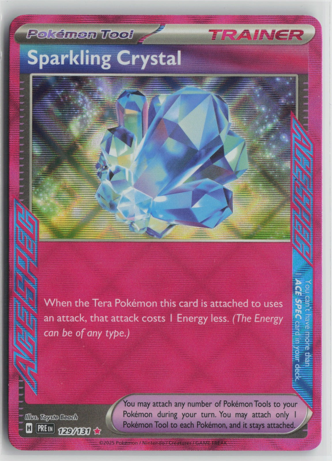 Sparkling Crystal ACE SPEC Rare Holo PRE 129/131 NM