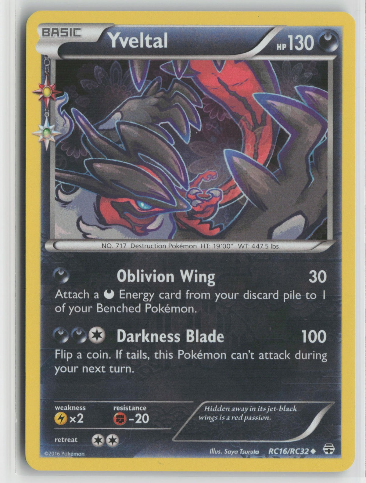 Yveltal Uncommon Holo GEN RC16/RC32 NM