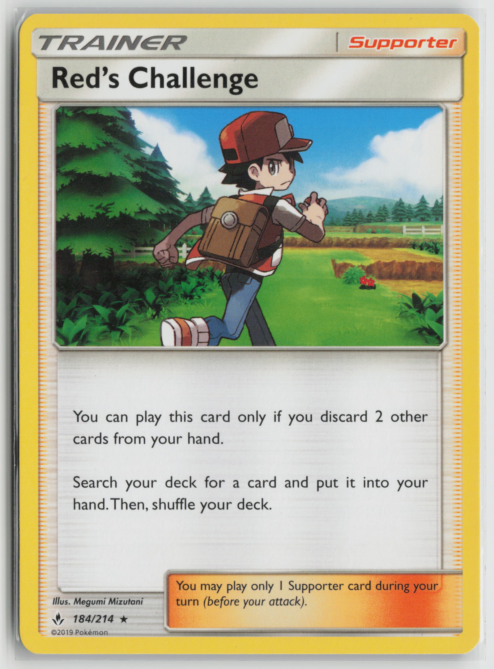 Red's Challenge - (SM - Unbroken Bonds) Rare Normal PR 184/214 NM