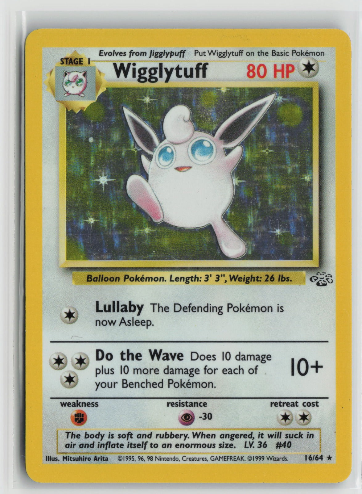 Wigglytuff (16) Holo Rare Unlimited JU 16/64 LP
