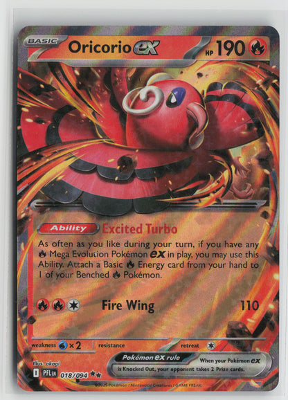 Oricorio ex - Double Rare Holo PFL 018/094 NM