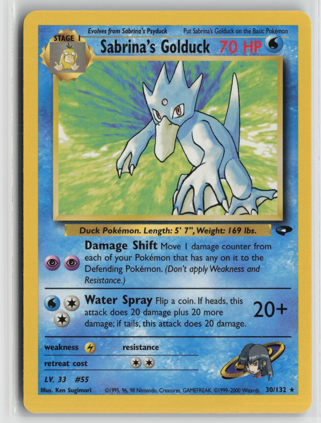 Sabrina's Golduck Rare Unlimited G2 030/132 NM