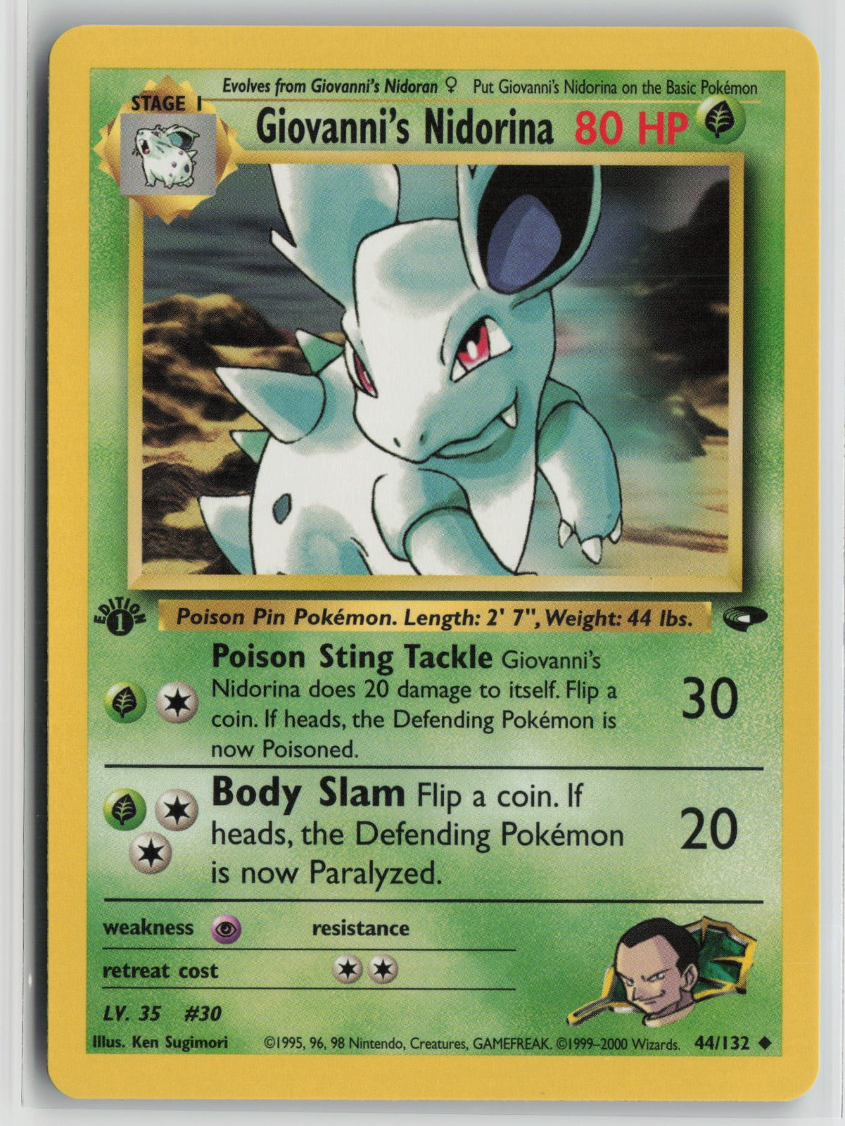 Giovanni's Nidorina Uncommon 1st Edition G2 044/132 NM