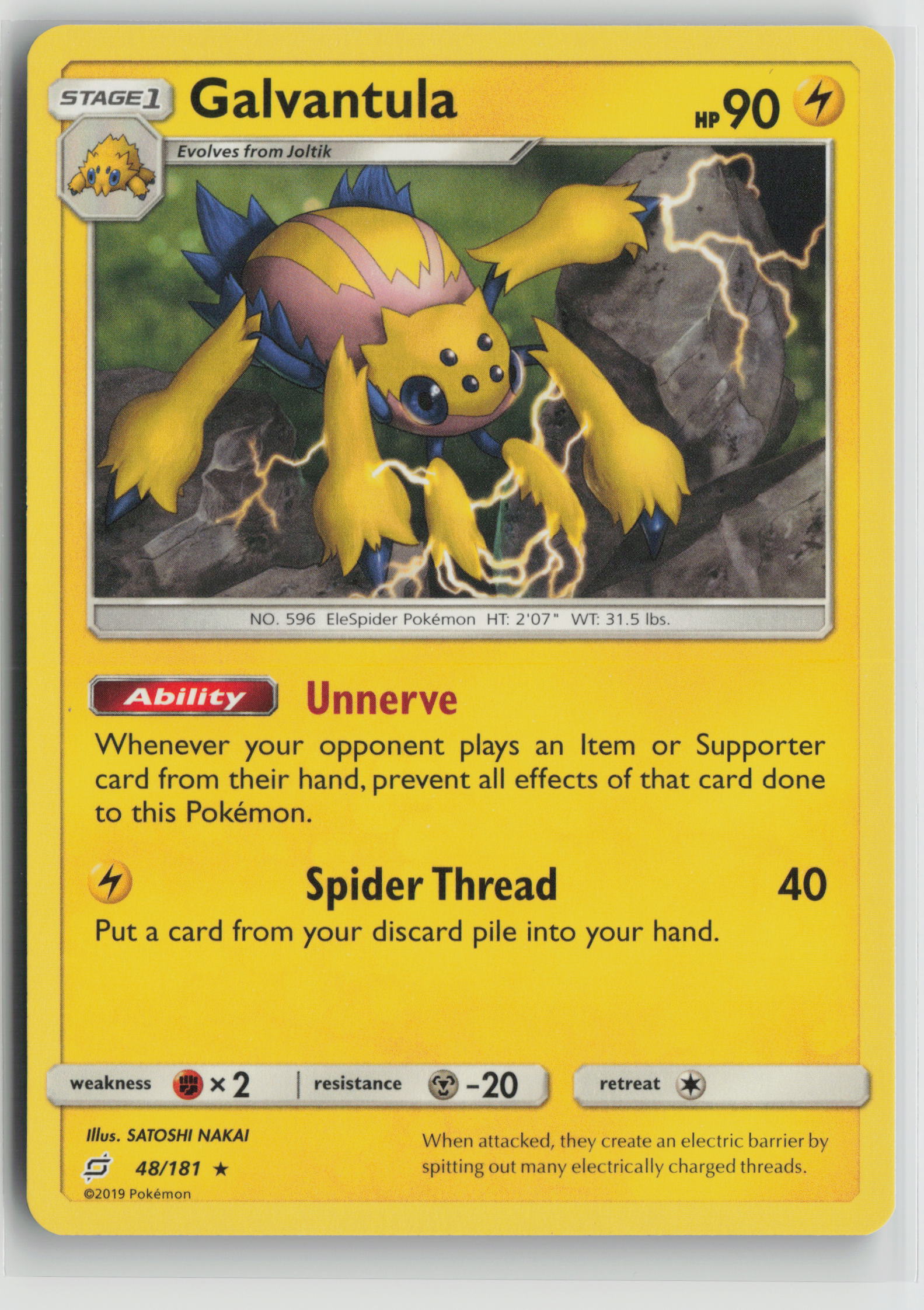 Galvantula Rare SM - Team Up 48/181 NM