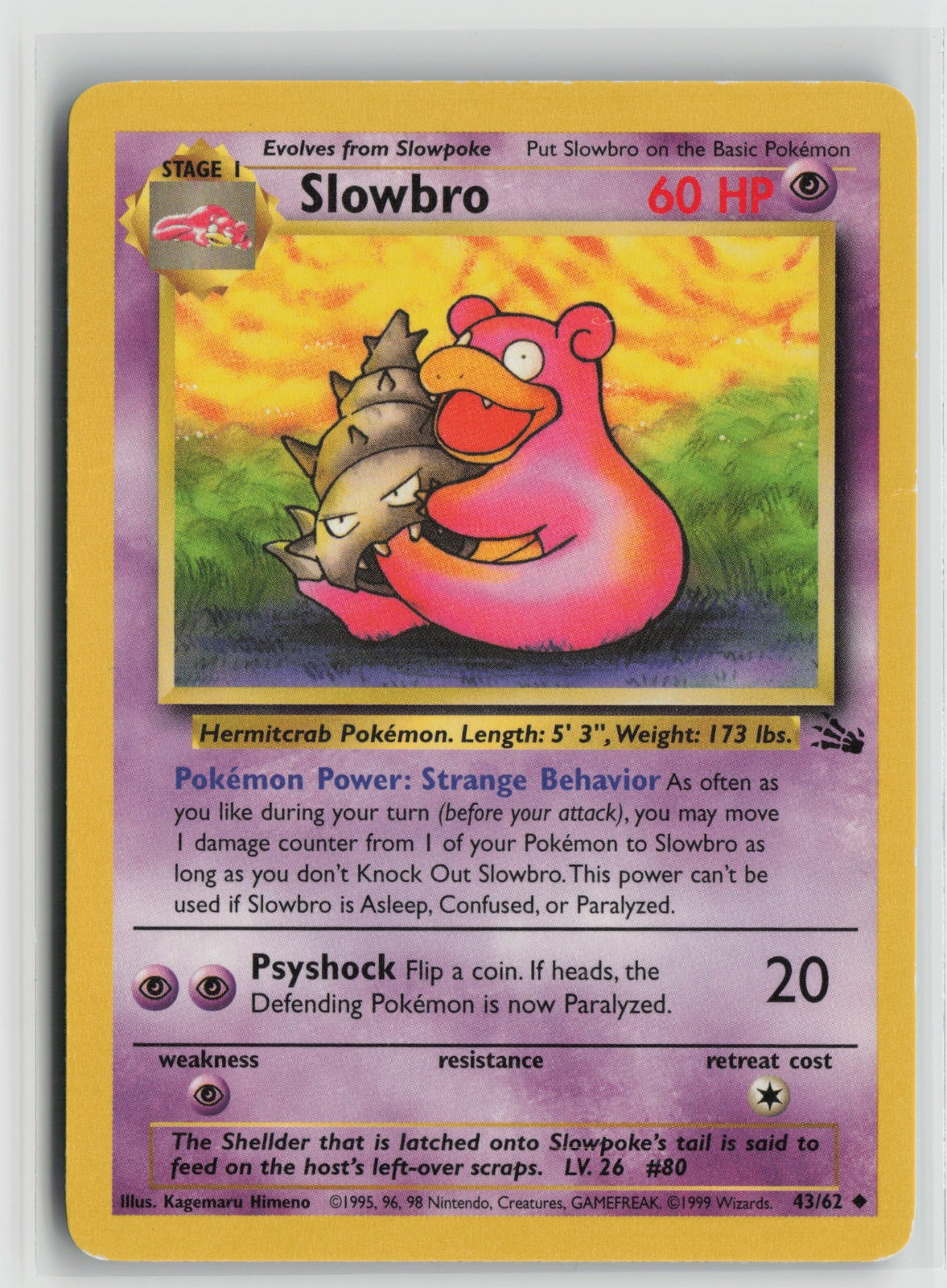 Slowbro Uncommon Unlimited FO 43/62 LP