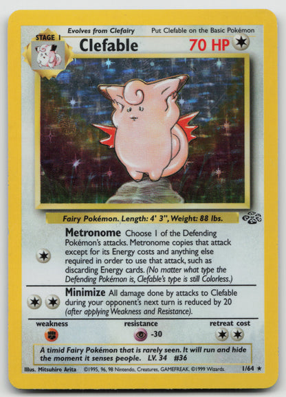 Clefable (1) Holo Rare Holo JU 01/64 DMG