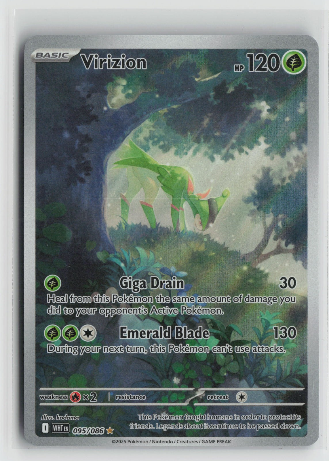 Virizion - Illustration Rare Holo WHT 095/086 NM