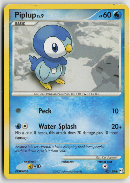 Piplup Common Diamond and Pearl 93/130 HP