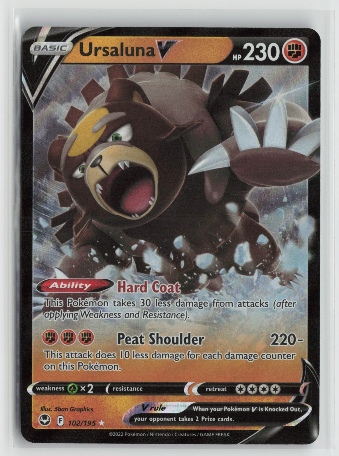 Ursaluna V Ultra Rare Holo SWSH12 102/195 NM