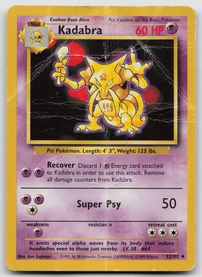 Kadabra Uncommon Normal BS 032/102 DMG