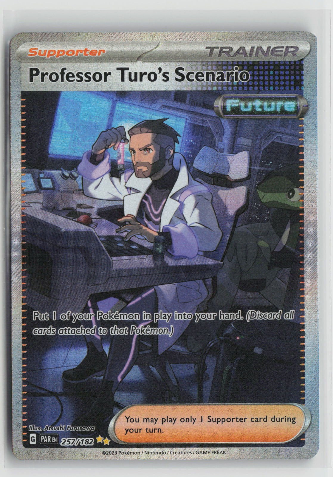 Professor Turo's Scenario Special Illustration Rare Holo PAR 257/182 NM
