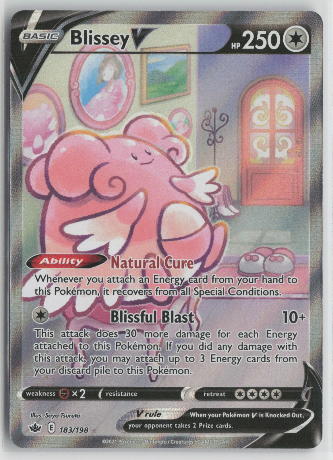 Blissey V (Alternate Full Art) Ultra Rare Holo SWSH06 183/198 NM