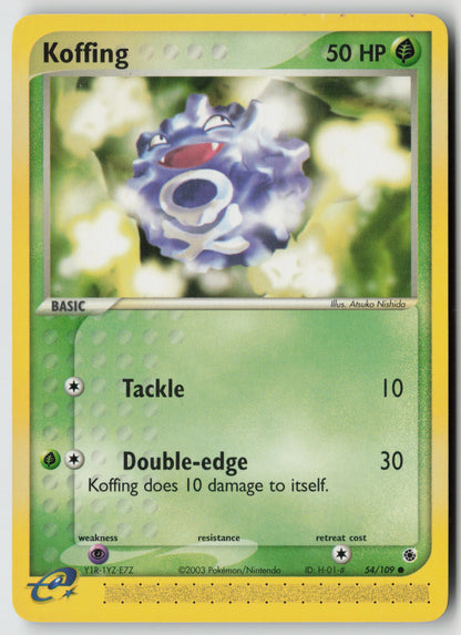 Koffing Common Ruby and Sapphire 54/109 MP