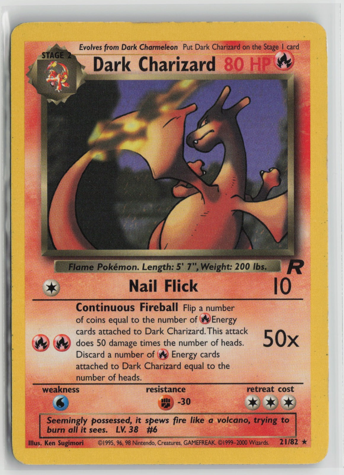 Dark Charizard (21) Rare Unlimited TR 21/82 MP