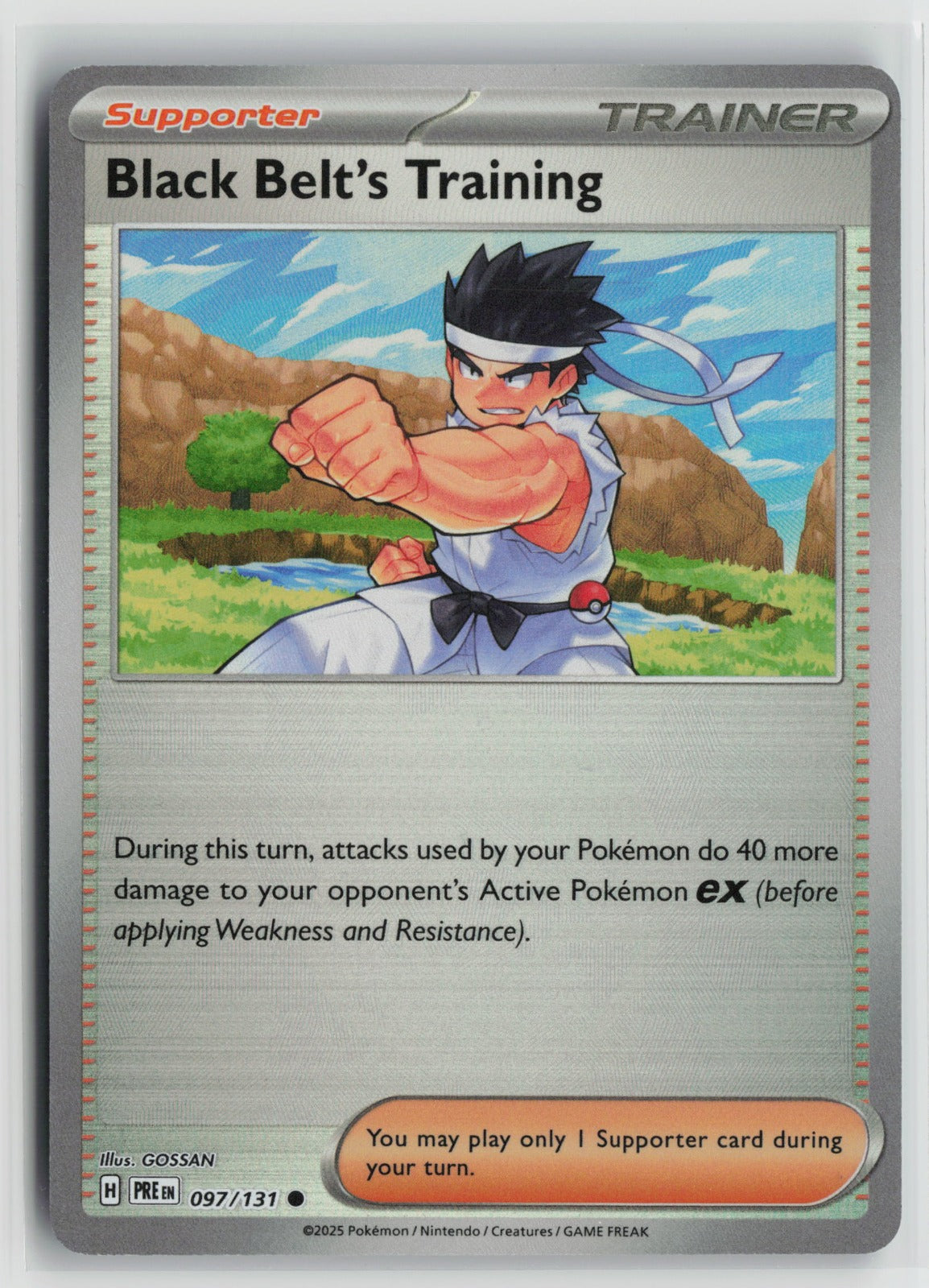 Black Belt's Training - (Poke Ball Pattern) Common Holo PRE 097/131 NM