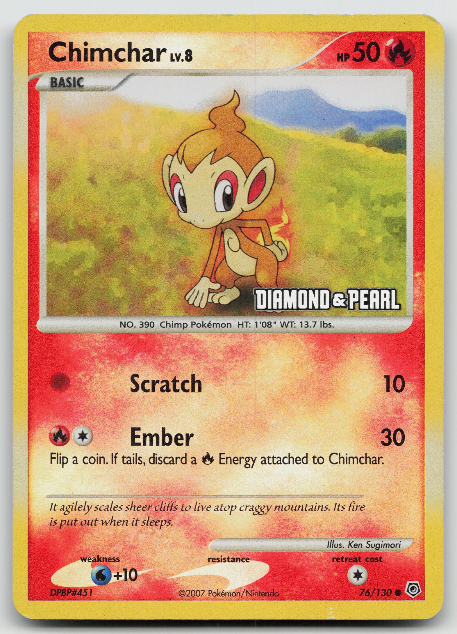 Chimchar - 76/130 [Diamond & Pearl] Promo Reverse Holo BKP 076/130 MP