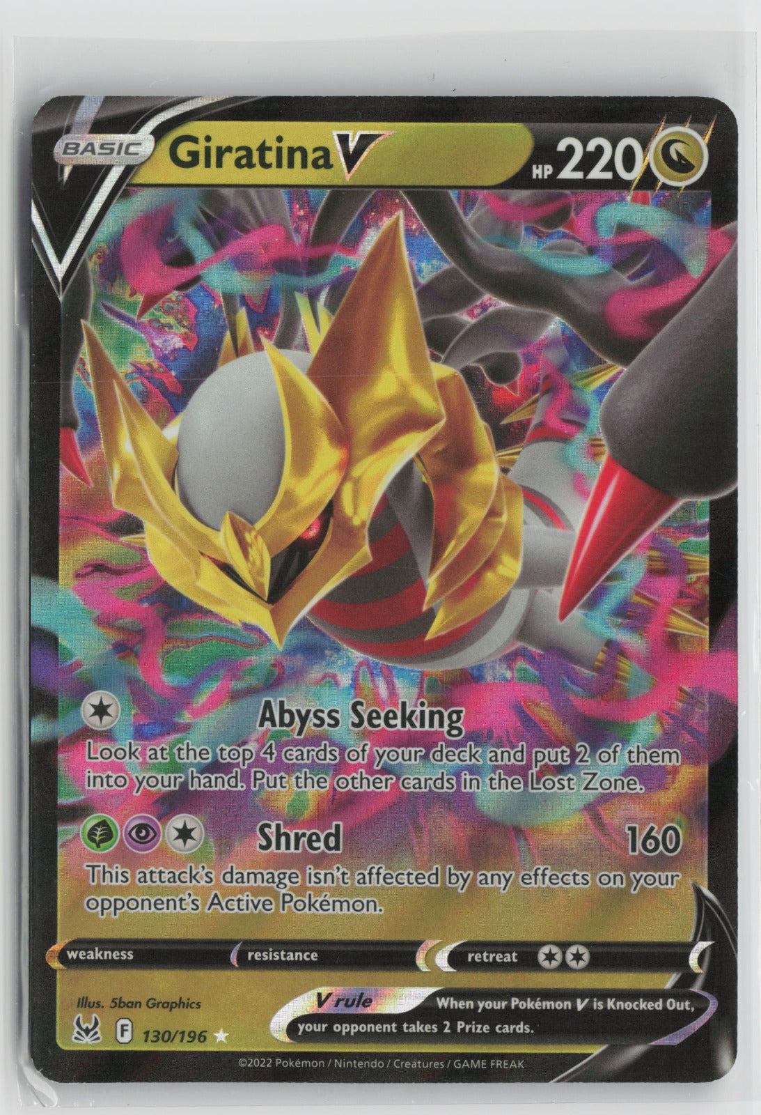 Giratina V Ultra Rare Holo SWSH11 130/196 NM