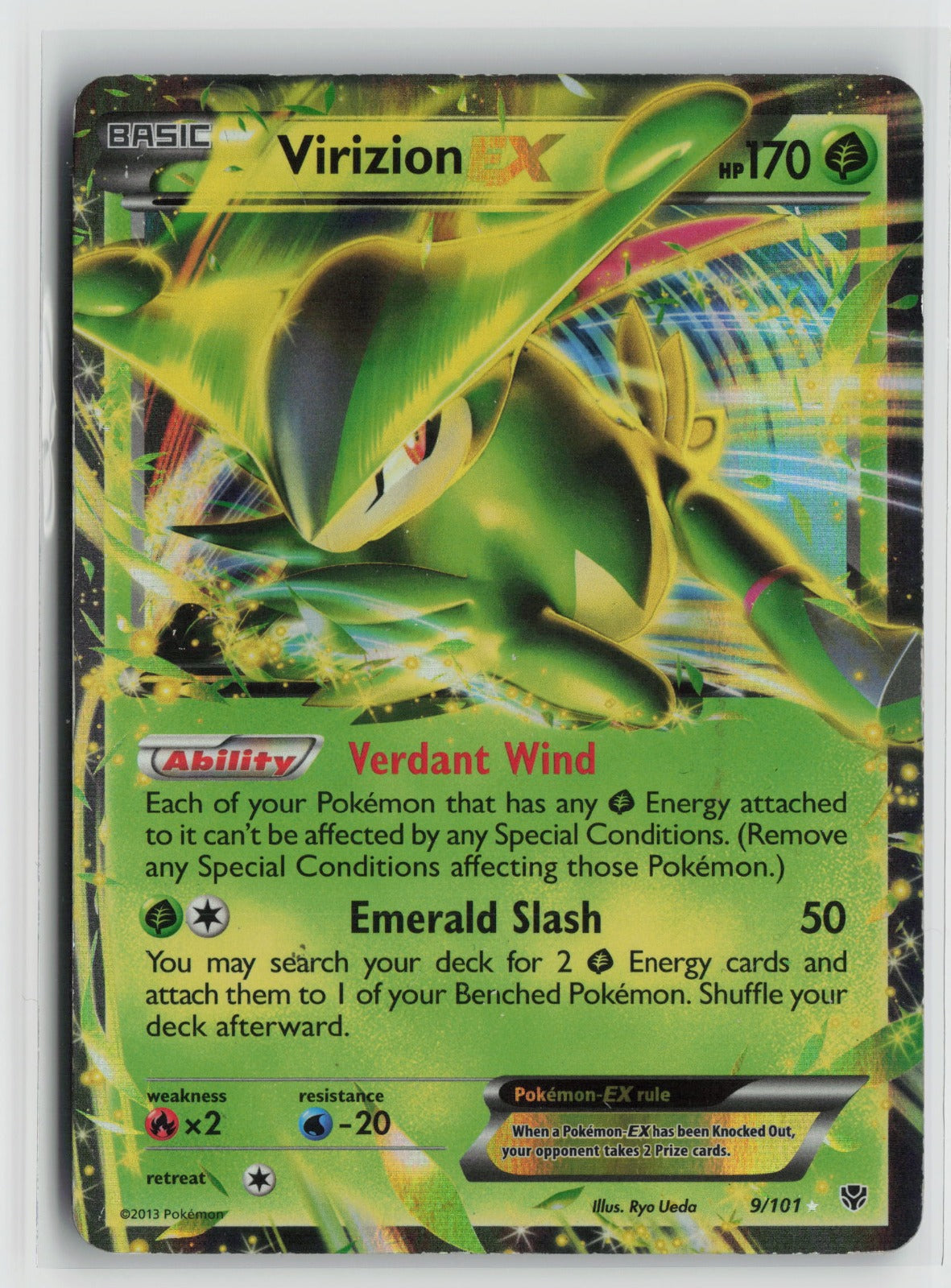 Virizion EX Ultra Rare Holo PLB 9/101 HP