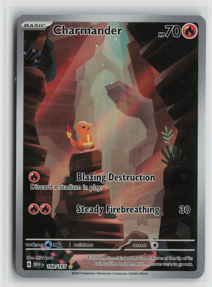 Charmander - Illustration Rare Holo MEW 168/165 NM