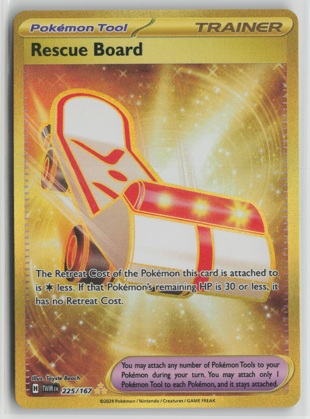 Rescue Board Hyper Rare Holo TWM 225/167 NM