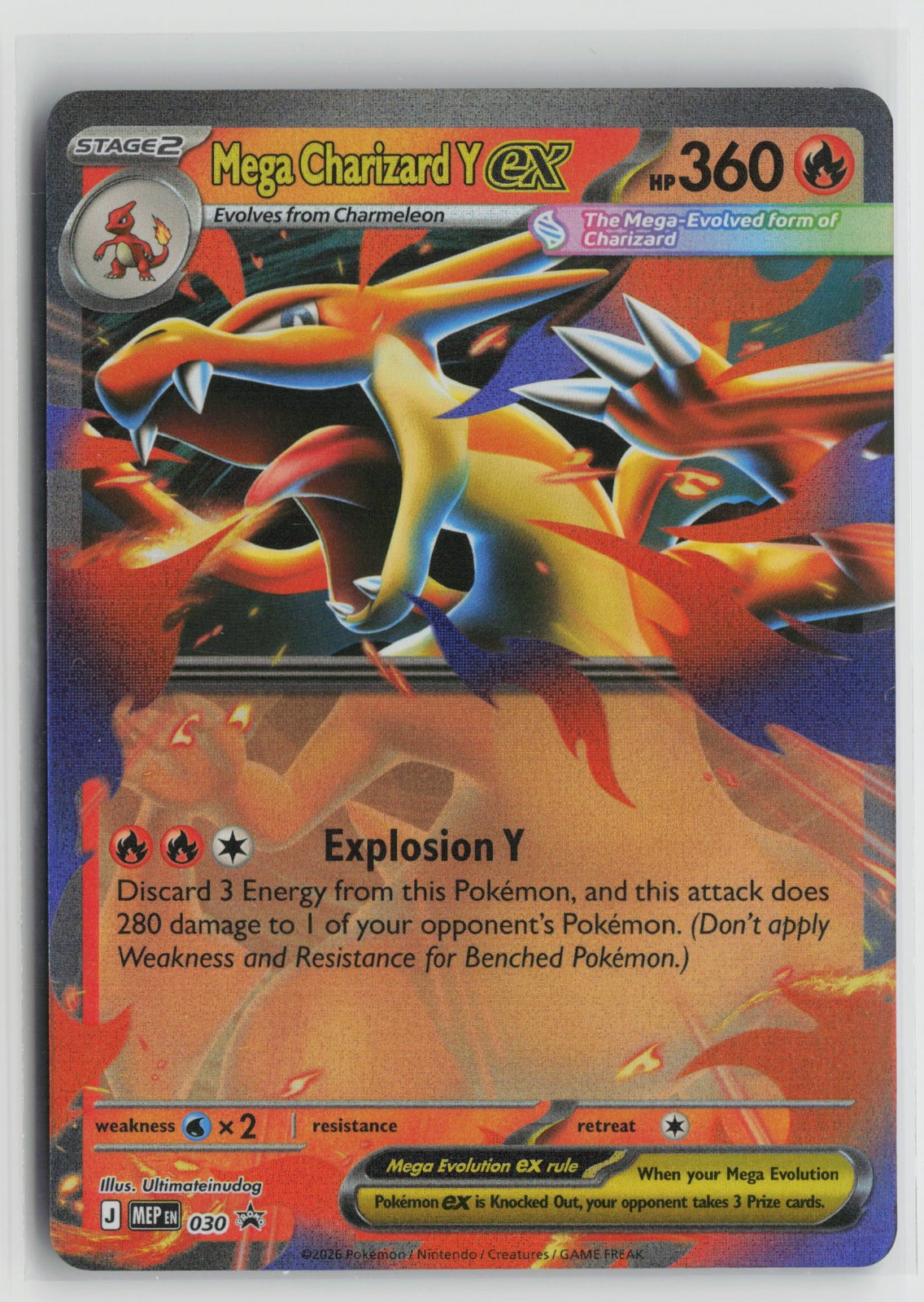 Mega Charizard Y ex - Promo Holo MEP 030 NM