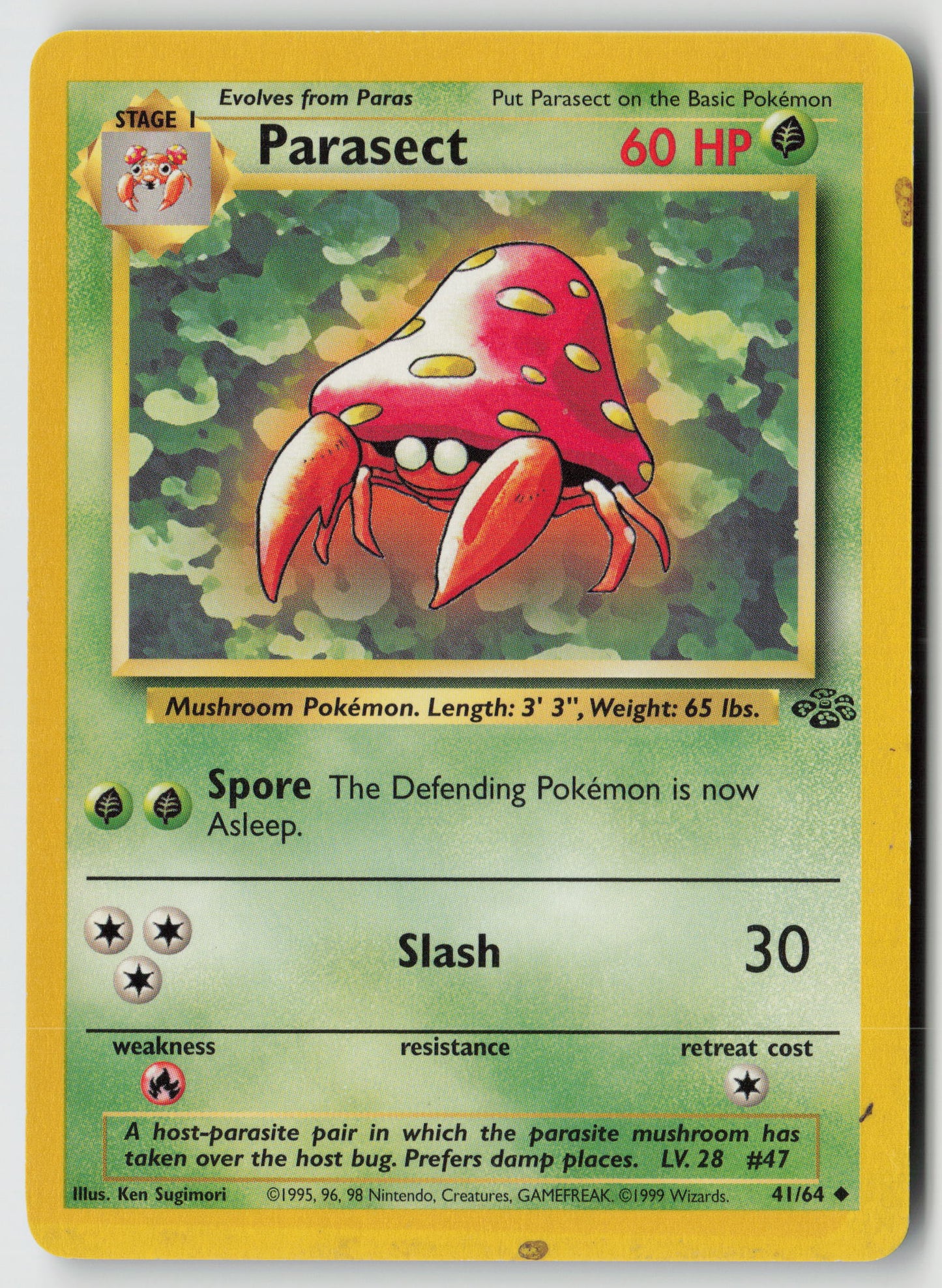 Parasect Uncommon Jungle 41/64 MP
