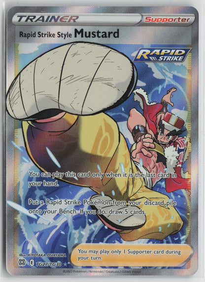 Rapid Strike Style Mustard Ultra Rare Holo SWSH09:TG TG27/TG30 NM