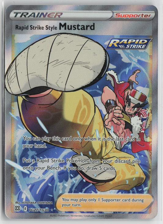Rapid Strike Style Mustard Ultra Rare Holo SWSH09:TG TG27/TG30 NM
