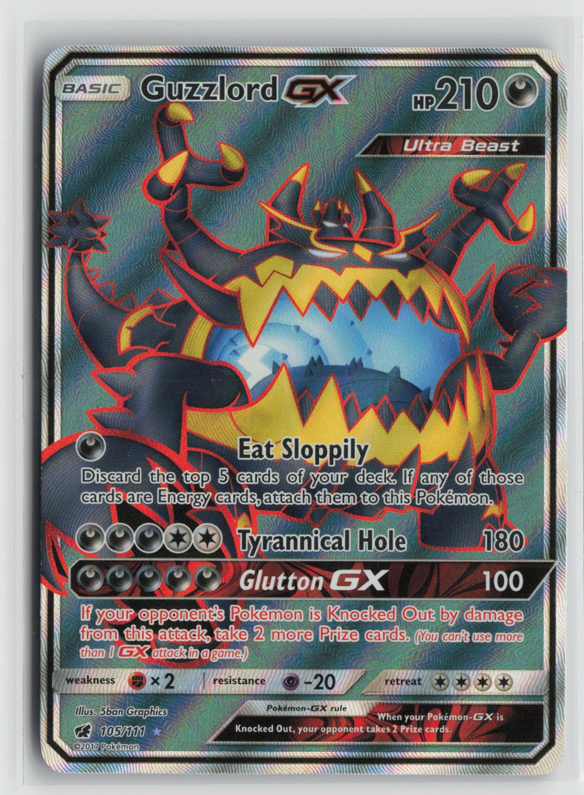 Guzzlord GX (Full Art) Ultra Rare Holo SM04 105/111 LP