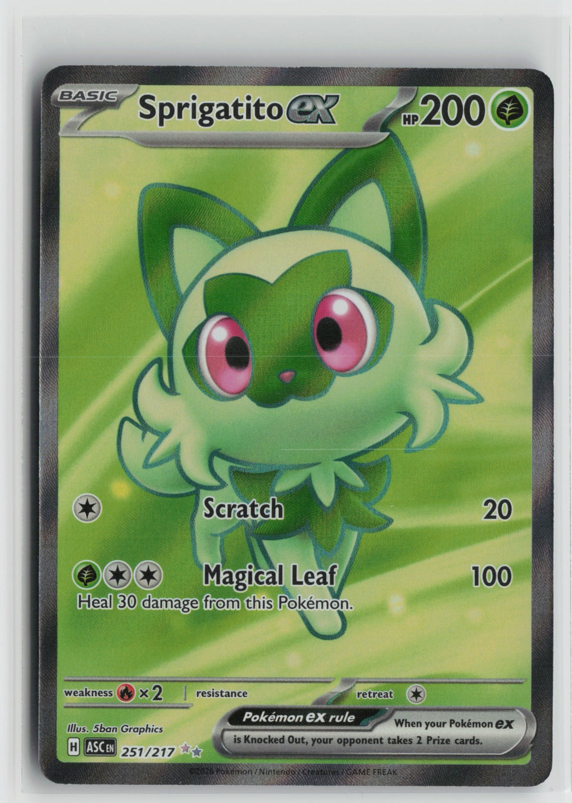 Sprigatito ex Ultra Rare Holo ASC 251/217 NM