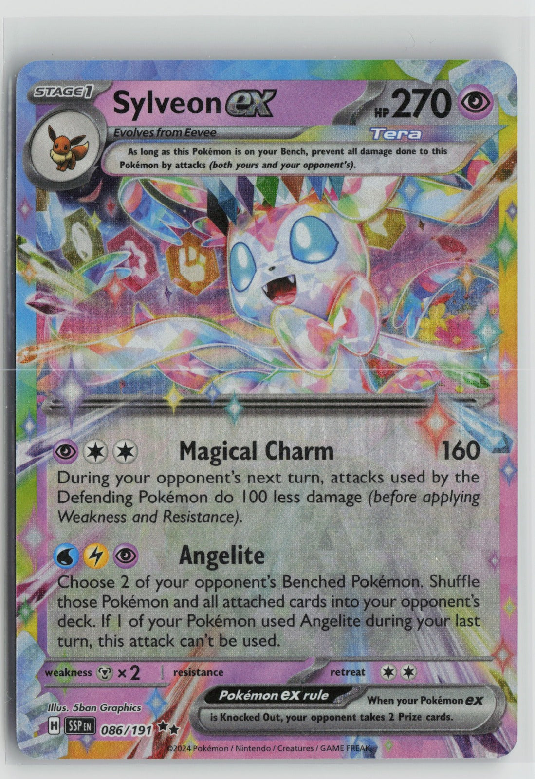 Sylveon ex Double Rare Holo SSP 086/191 NM