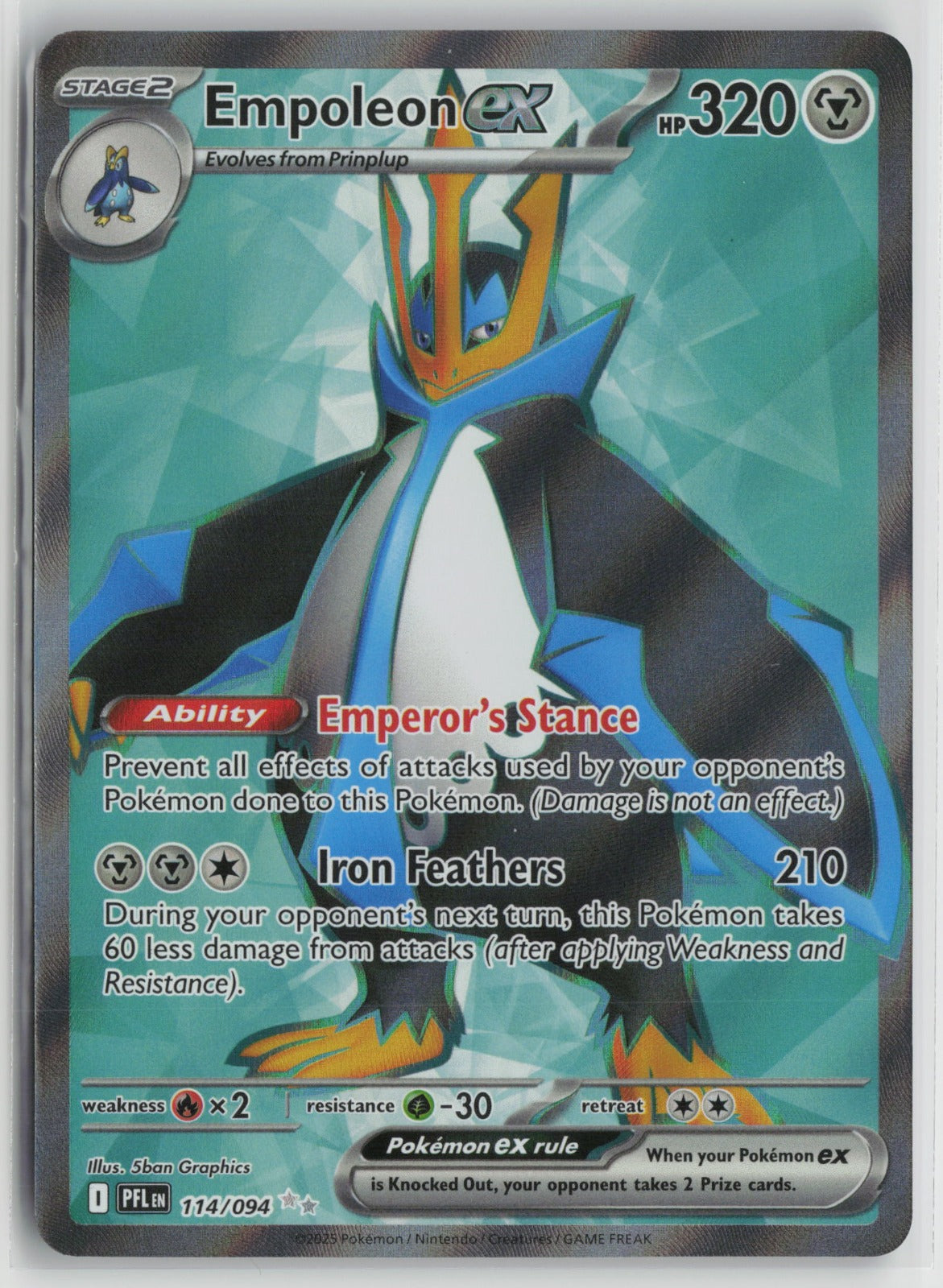 Empoleon ex - Ultra Rare Holo PFL 114/094 NM
